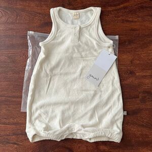 NWT Goumi Kids Cloud Terry Romper SZ 2T Toddler White One Piece Summer